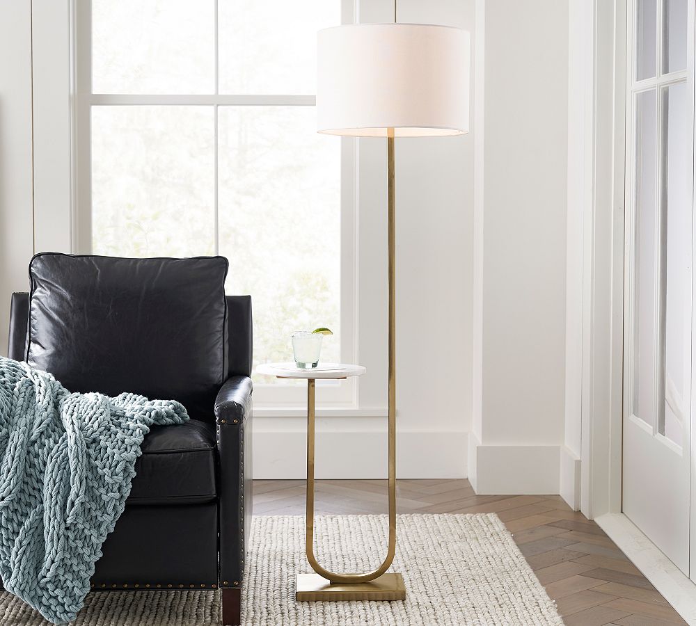 Delaney Marble Floor Lamp 65" - Elegant & Modern