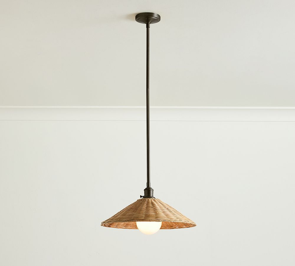 Flared Woven Pole Pendant (18&quot;)
