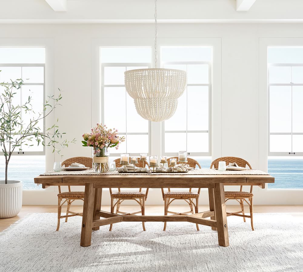 Rustic Farmhouse Extending Dining Table (77&quot;-102&quot;)