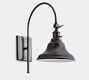 Curved Metal Bell Arc Sconce (18'')