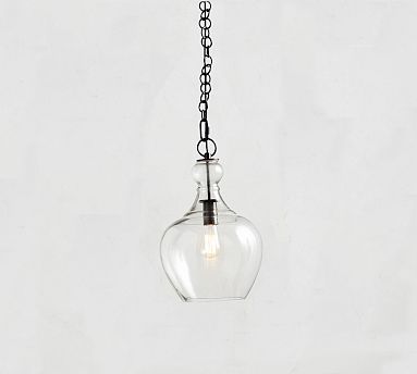 Flynn Recycled Glass Pendant (12"-17")