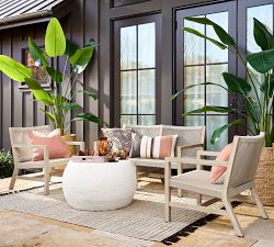 Deia Concrete Round Outdoor Coffee Table (32&quot;)