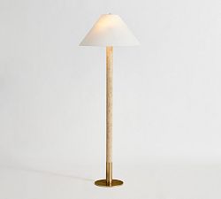 Sterling Travertine Floor Lamp (65&quot;)