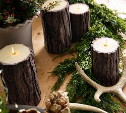 Premium Flickering Flameless Candle - Brown Bark