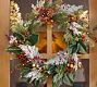 Lit Faux Pine and Berry Wreath &amp; Garland