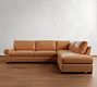 Turner Roll Arm Leather Return Bumper Sectional (109&quot;&ndash;127&quot;)