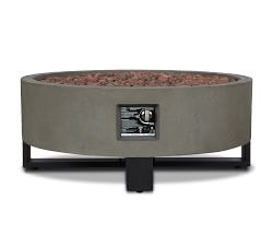 Elmwood Concrete Round Propane Fire Pit (40&quot;)