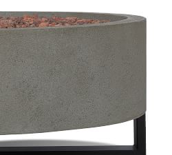 Elmwood Concrete Round Propane Fire Pit (40&quot;)