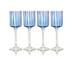 Stripe Wine Glassses - Set of 4