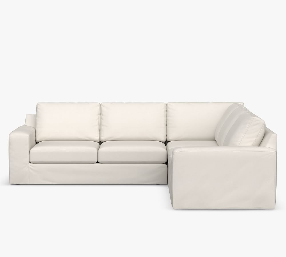 Big Sur Slipcovered L-Shaped Outdoor Sectional (115&quot;)