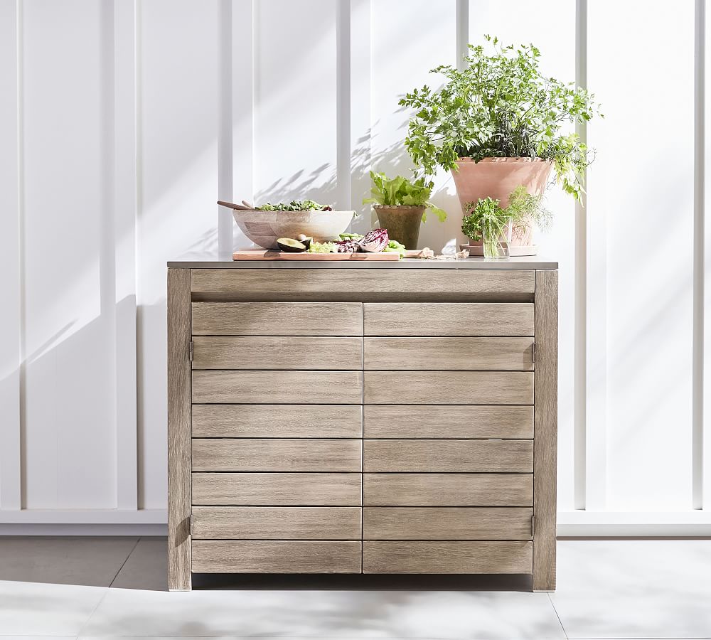 Indio Eucalyptus Outdoor Kitchen Double Cabinet (43&quot;)