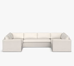 Jake Slipcovered U-Shaped Outdoor Sectional (144&quot;)