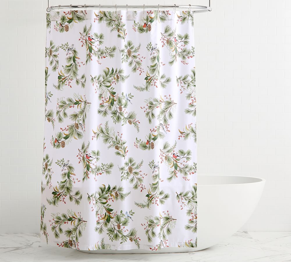 Winter Pine Organic Shower Curtain