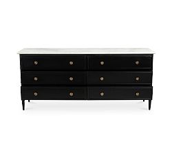 Adrien Marble 6-Drawer Dresser (75&quot;)
