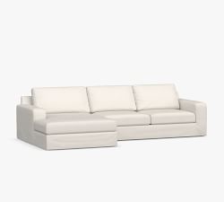 Big Sur Slipcovered 2-Piece Double Chaise Outdoor Sectional (125&quot;)