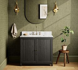 Bryer 36&quot;-48&quot; Marble Top Single Sink Vanity
