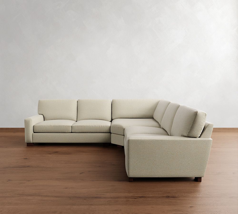 Turner Square Arm 3-Piece L-Shaped Wedge Sectional (115&quot;)