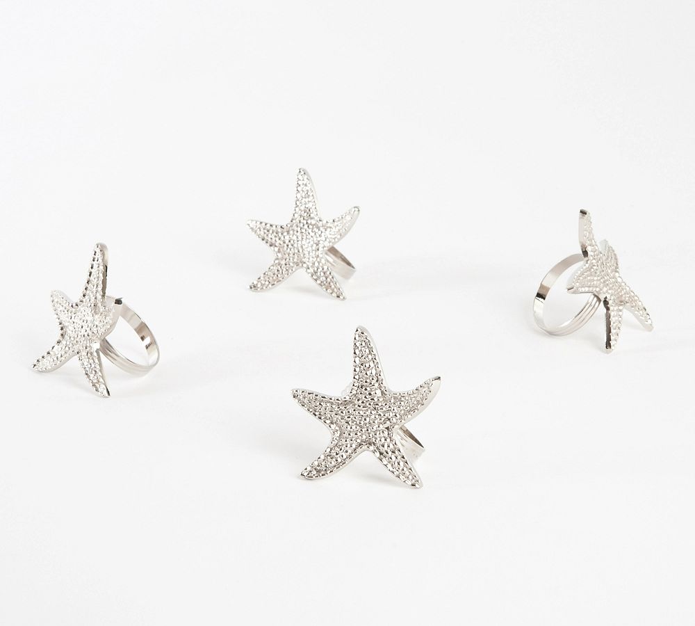 Starfish Napkin Ring, Set of 4