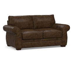 Pearce Roll Arm Leather Sofa (73&quot;&ndash;99&quot;)