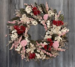 Dried Pink Garden Wreath