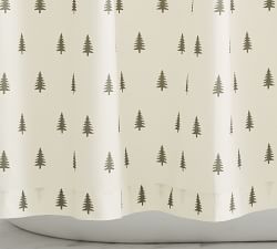 Pine Tree Organic Shower Curtain