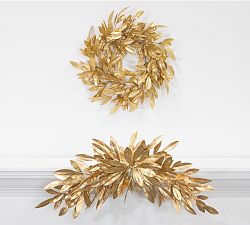 Faux Gold Bay Leaf Swag