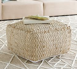 Hanley Handwoven Jute Knit Pouf