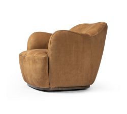 Ozark Leather Swivel Chair