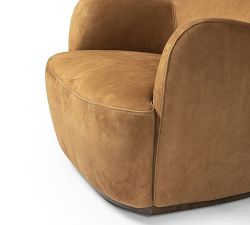 Ozark Leather Swivel Chair