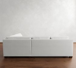 York Square Arm 3-Piece L-Shaped Wedge Sleeper Sectional (117&quot;)