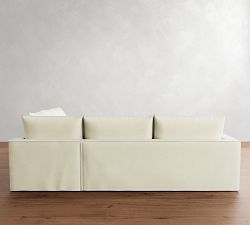 Westwood Square Arm Flange Edge Slipcovered 3-Piece Sectional (117&quot;)