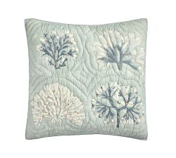 Coral Reef Embroidered Quilted Shams