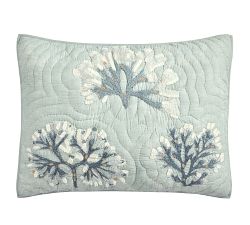 Coral Reef Embroidered Quilted Shams