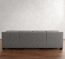 York Square Arm Deep Seat Double Chaise Sectional (107&quot;&ndash;127&quot;)