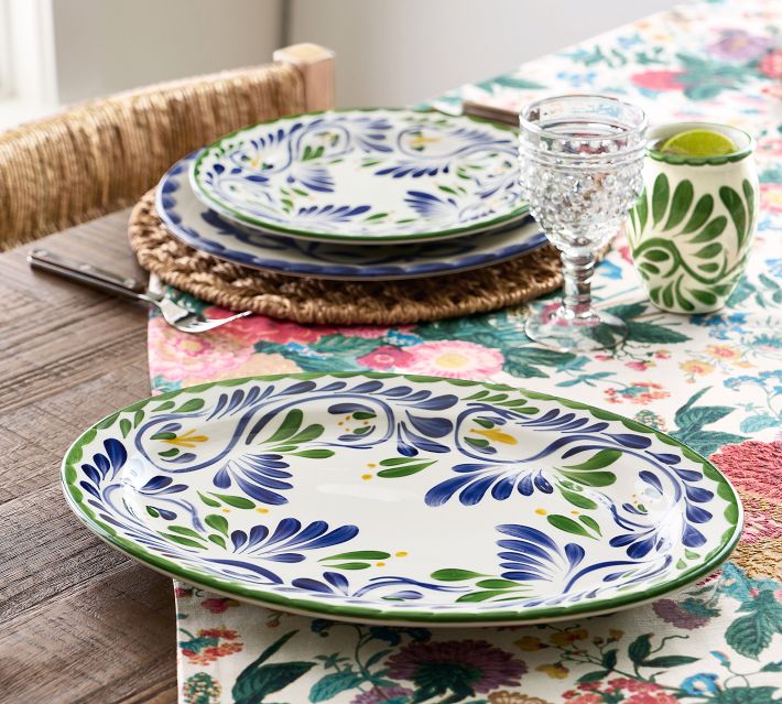 Puebla Multi Porcelain Oval Serving Platter