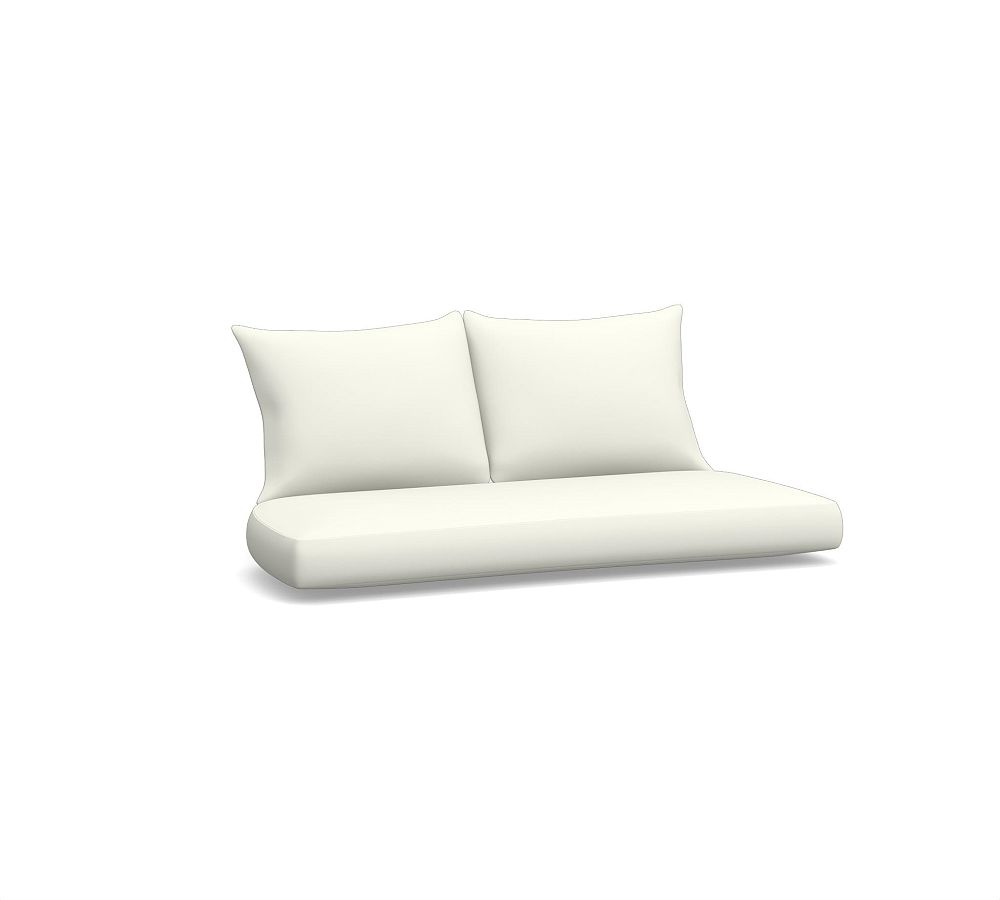 Gideon Outdoor Sofa Cushion Cover, High Performance Canvas; White