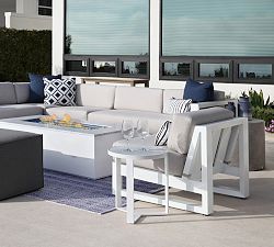Canva Metal Outdoor Armless Lounge Chair