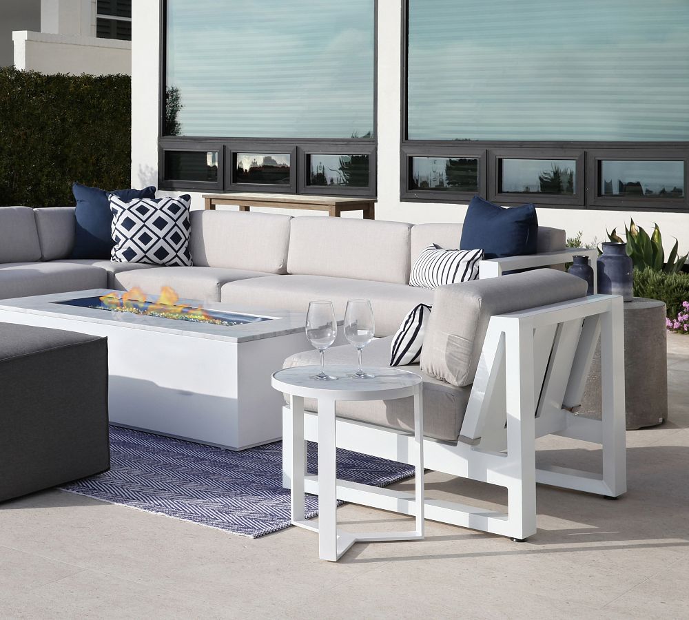 Canva Metal Outdoor Armless Lounge Chair