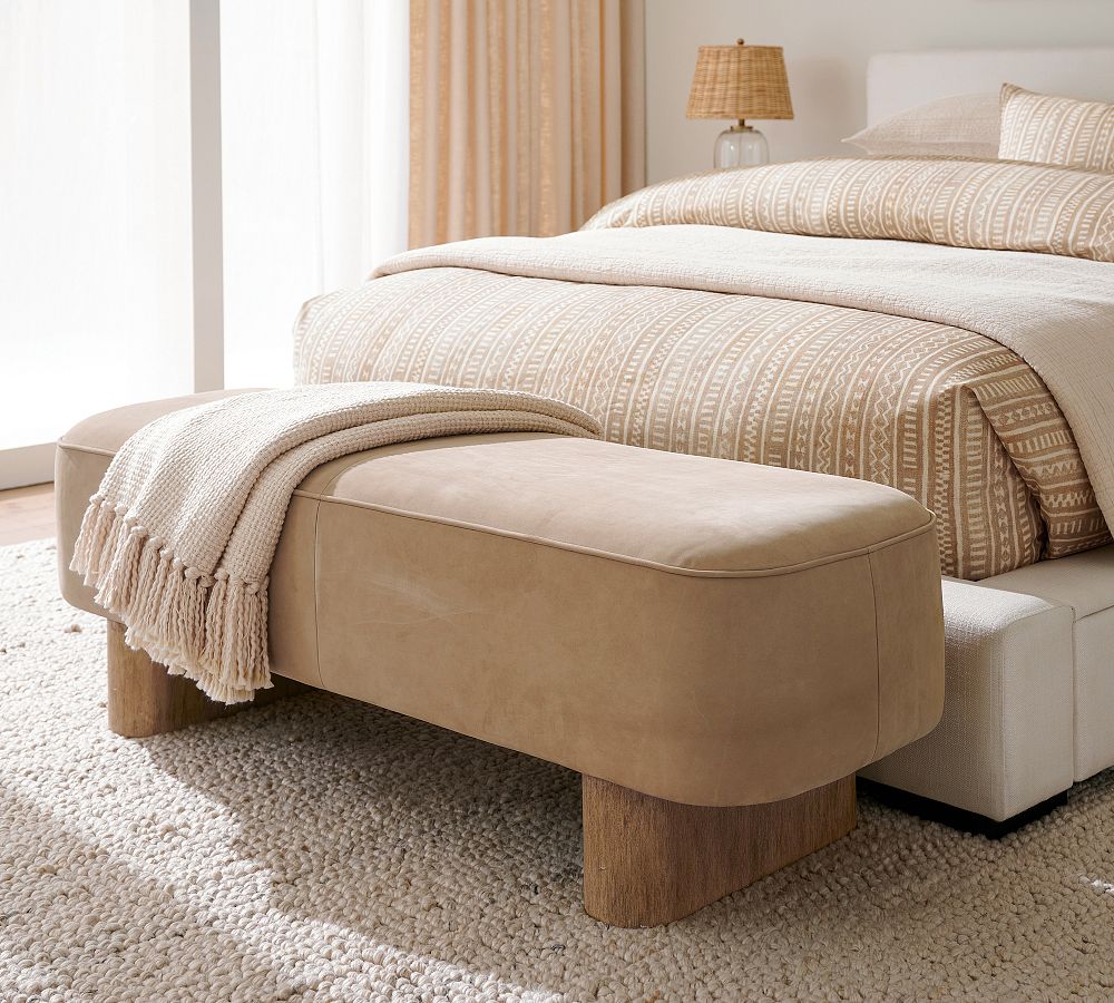Camryn Leather Bench (56.5&quot;)