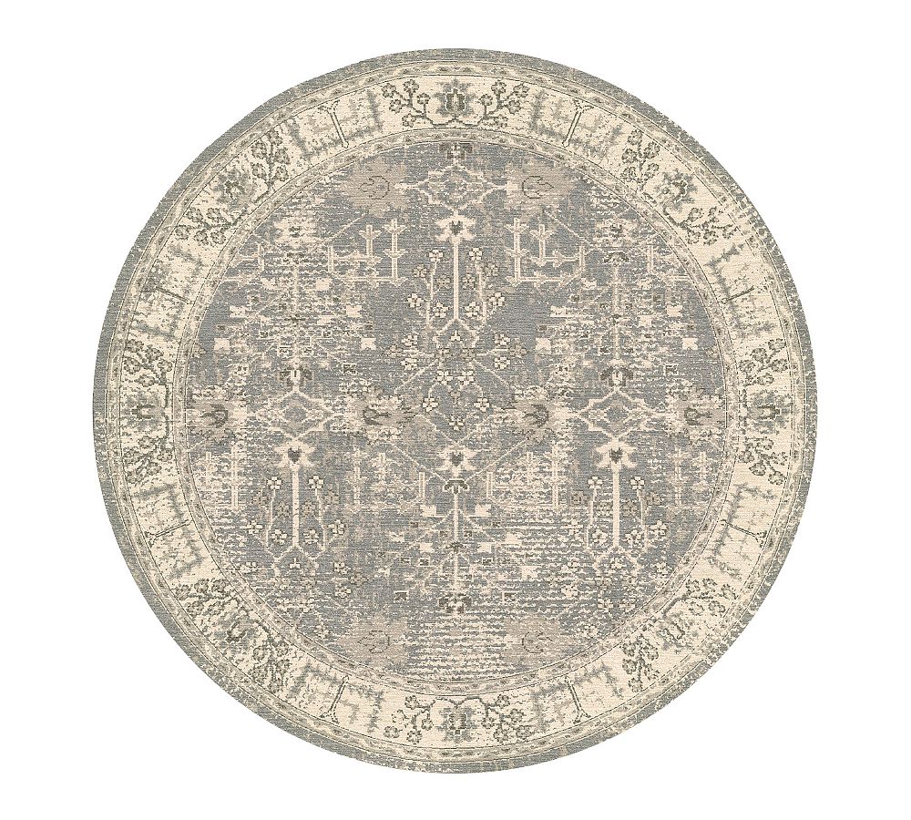 Open Box: Reeva Handwoven Rug,  6' Round - Cloud Blue