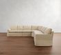 Buchanan Square Arm Slipcovered 5-Piece Wedge Sectional (133&quot;)