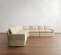 Buchanan Square Arm Slipcovered 5-Piece Wedge Sectional (133&quot;)