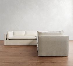 Palmetto Slipcovered 2-Piece L-Shaped Sectional (117&quot;)