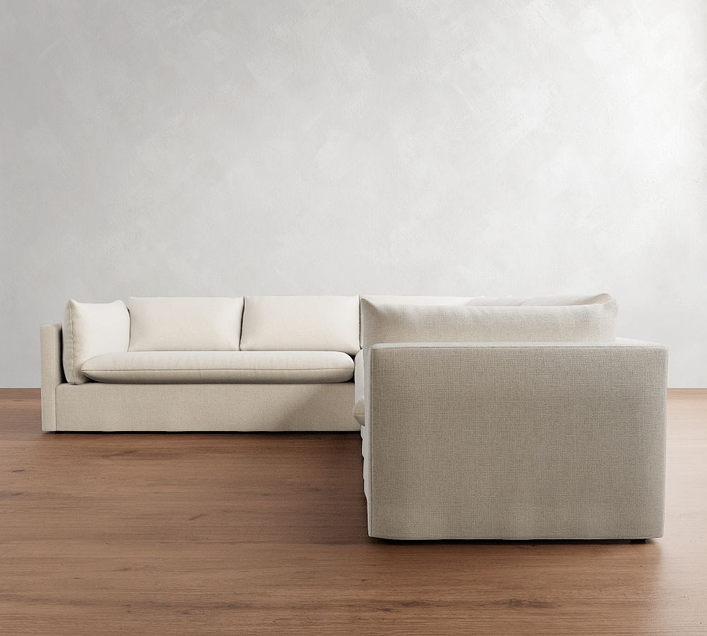 Palmetto Slipcovered 2-Piece L-Shaped Sectional (117&quot;)