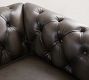 Chesterfield Roll Arm Leather Sofa (65&quot;&ndash;96&quot;)