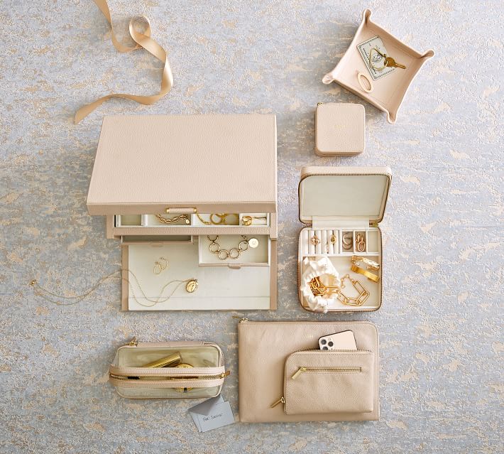 ギフトにも☆Pottery Barn☆レザー ジュエリー トラベルケース Quinn Jewelry Travel Case | Pottery Barn