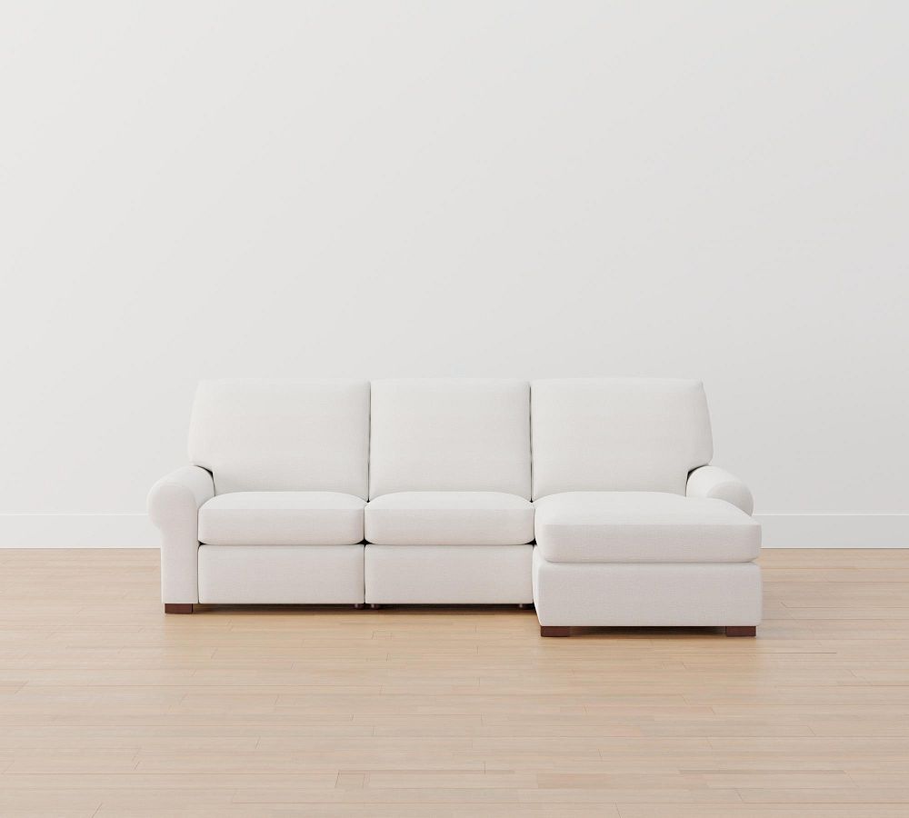 Turner Roll Arm Power Reclining Chaise Sectional (105&quot;&ndash;117&quot;)
