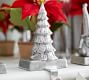 Antique Silver Nostalgic Figurine Stocking Holders
