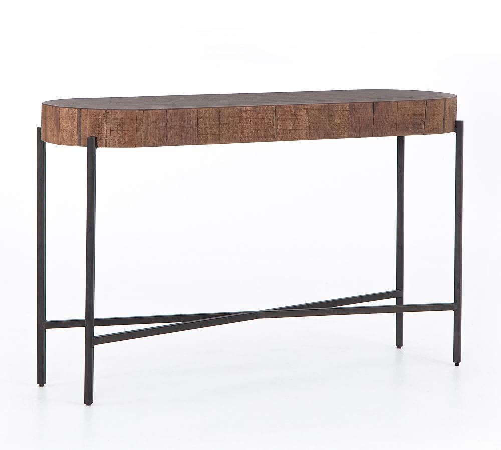 Fargo Oval Reclaimed Wood Console Table