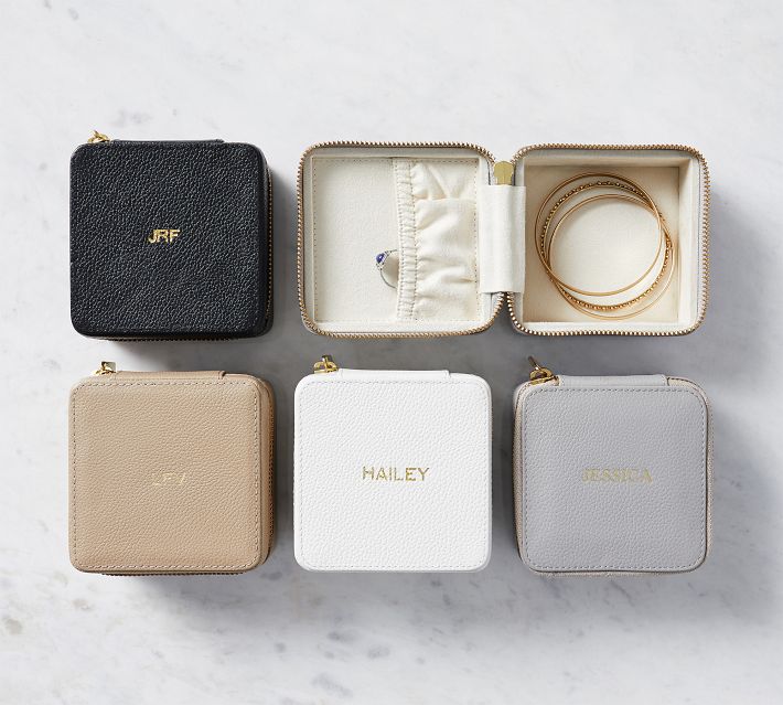 ギフトにも☆Pottery Barn☆レザー ジュエリー トラベルケース Kennedy Vegan Leather Travel Watch & Jewelry Organizer